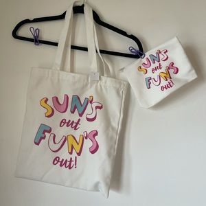 Canvas bag & Pouch Set